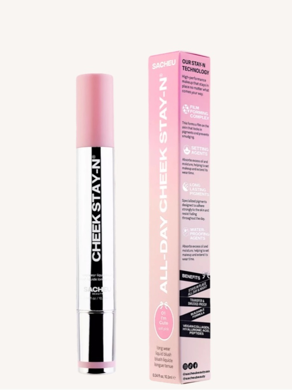 All-Day Cheek Stay-N Blush Stick - I’m Cute